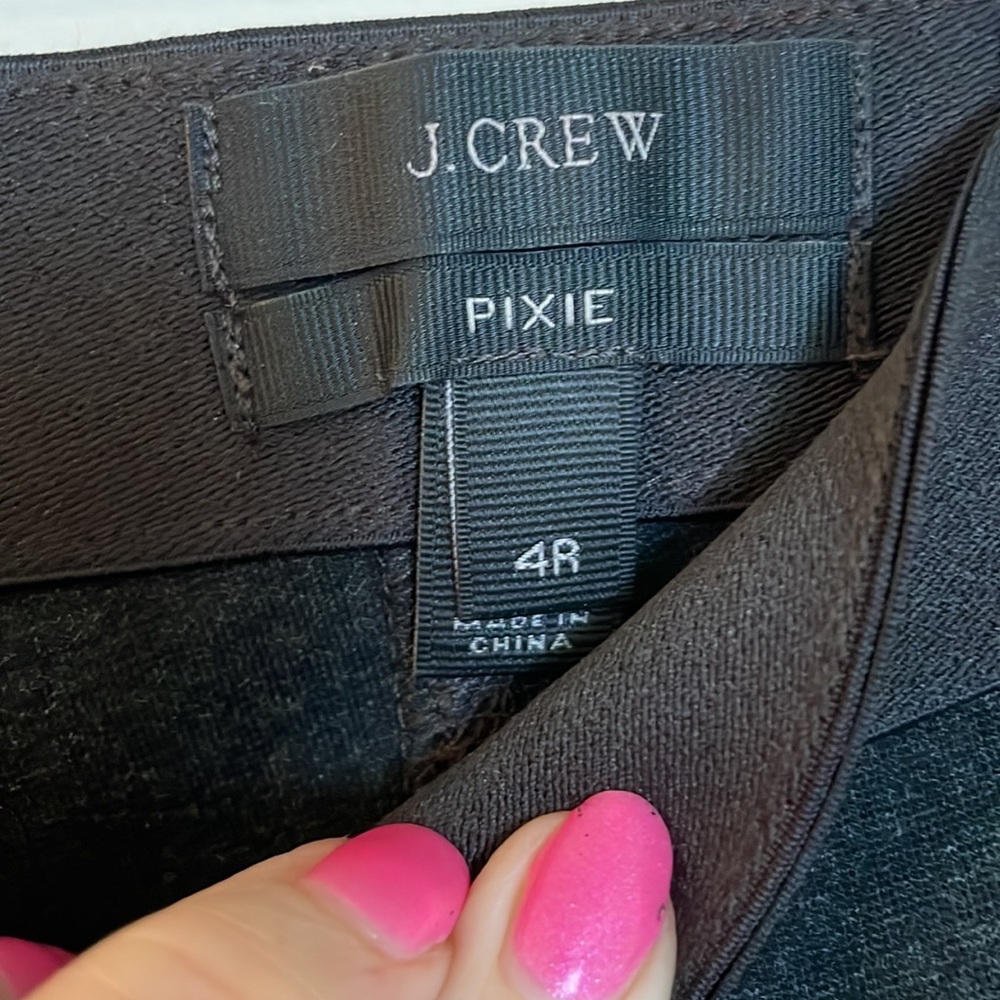J. Crew Pixie Pant Charcoal Gray, Size 4 - image 8